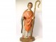 Statue polychrome wood sculpture Saint breton crosse Brittany late 17th century