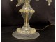 Pair of three-light girandole lamps blown glass gilding Murano Venice twentieth