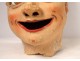 Large carnival head mask papier mache character man laughing nineteenth