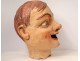 Large carnival head mask papier mache character man laughing nineteenth