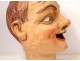 Large carnival head mask papier mache character man laughing nineteenth