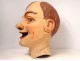 Large carnival head mask papier mache character man laughing nineteenth