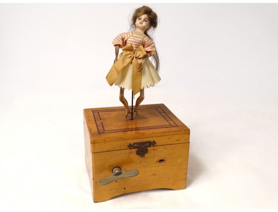 Boîte À Musique Libra, Boîte À Musique Vintage En Bois De Noyer De