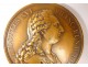 Louis XVI bronze medal king France Marie-Antoinette Du Vivier 1781 XIXth