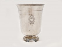 Silver pedestal cup Femiers Monogrammed 18th General