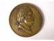 Louis XVIII portrait medal king France Pont Libourne 1820 Gayrard XIXth