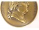 Louis XVIII portrait medal king France Pont Libourne 1820 Gayrard XIXth