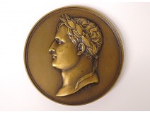 Bronze medal portrait Napoleon I Baptism King Rome 1811 Andrieu XIXth