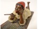 Small lead sculpture Nuremberg Nubian orientalist character Fez XIXth