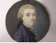 Miniature round portrait gentleman François-Aimé de Marquet eighteenth