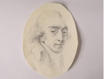 Miniature drawing pencil ink noble gentleman Count de Ruffo nineteenth
