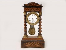 Charles X clocks Honoré Pons Marquetry Lemon Bronze 19th 1827