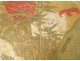 Tissue paper painting roller Japan bird phoenix flowers landscape late eighteenth