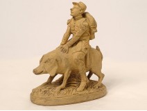 Terracotta sculpture Théodore Hébert satirical humor soldier pig nineteenth