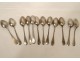 Lot solid silver cutlery Minerva spoons forks 1472gr nineteenth