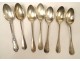 Lot solid silver cutlery Minerva spoons forks 1472gr nineteenth