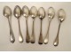 Lot solid silver cutlery Minerva spoons forks 1472gr nineteenth