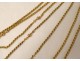 Large double 18K solid gold long necklace twisted chain 37.84gr 189cm twentieth