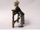 Small Vienna bronze sculpture character Dandy cane field races nineteenth