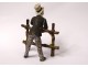 Small Vienna bronze sculpture character Dandy cane field races nineteenth