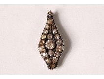 Sterling silver jewel pendant white sapphires PB 5.31gr 18th century