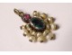 18th century sterling silver jewel pendant with cabochon beads