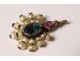 18th century sterling silver jewel pendant with cabochon beads