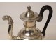 Coffee service 3PC solid silver jug Vieillard Courtois 1714gr XIXth