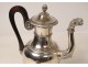 Coffee service 3PC solid silver jug Vieillard Courtois 1714gr XIXth