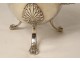 Coffee service 3PC solid silver jug Vieillard Courtois 1714gr XIXth