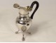 Coffee service 3PC solid silver jug Vieillard Courtois 1714gr XIXth