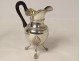 Coffee service 3PC solid silver jug Vieillard Courtois 1714gr XIXth