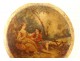 Ivory round box painted gallant scene couple characters landscape nineteenth