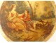 Ivory round box painted gallant scene couple characters landscape nineteenth
