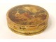 Ivory round box painted gallant scene couple characters landscape nineteenth