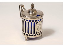 Louis XVI mustard pot in sterling silver Farmers General Paris Leguay XVIIIth