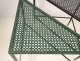 2 triangular coffee tables Mathieu Matégot perforated metal painted twentieth