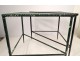 2 triangular coffee tables Mathieu Matégot perforated metal painted twentieth