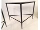 2 triangular coffee tables Mathieu Matégot perforated metal painted twentieth