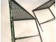 2 triangular coffee tables Mathieu Matégot perforated metal painted twentieth