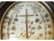 Work reliquary Hair Oval Frame blackened wood NAPIII 19th