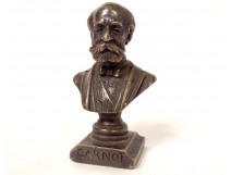 Small bronze sculpture bust President Sadi Carnot Emile Bruchon XIXth