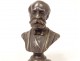 Small bronze sculpture bust President Sadi Carnot Emile Bruchon XIXth