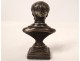 Small bronze sculpture bust President Sadi Carnot Emile Bruchon XIXth