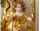 Large Virgin of Marseille Santibelli terracotta Child Jesus nineteenth globe