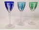 6 glasses white wine porto crystal Saint-Louis color Art Deco twentieth century