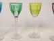 6 glasses white wine porto crystal Saint-Louis color Art Deco twentieth century