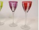 6 glasses white wine porto crystal Saint-Louis color Art Deco twentieth century