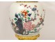 Chinese porcelain vase lamp branches flowers cherry trees Kangxi eighteenth
