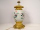 Chinese porcelain vase lamp branches flowers cherry trees Kangxi eighteenth